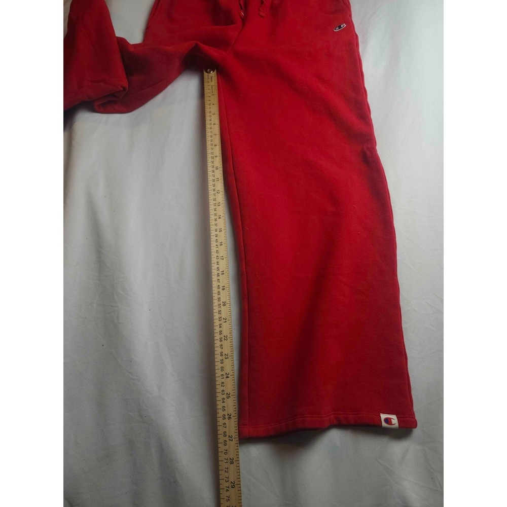 Champion Sweatpants Womens S Red Fleece Loungewear Sporty Athleisure Gymcore - Picture 3 of 8